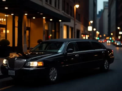 Black stretch limousine for Bachelor Limousine Services in Seattle