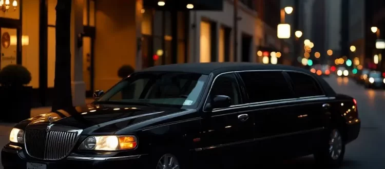 Black stretch limousine for Bachelor Limousine Services in Seattle