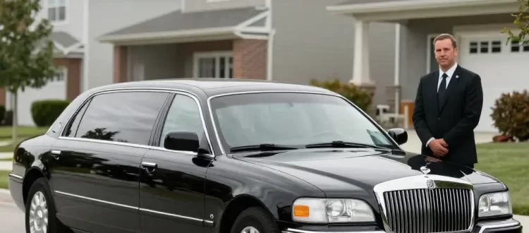 Black luxury car offering limo rental marysville wa neighborhood